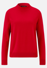 Basic-Strickpullover mit Stehkragen / Vorderseite
