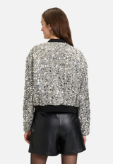 Blouson mit Pailletten / Modellfoto Rückseite