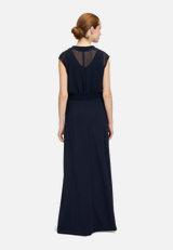 Abendkleid mit Raffung / Modellfoto Rückseite