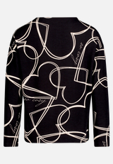 Sweatshirt mit Rippenstruktur / Rückseite