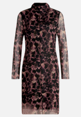 Mesh-Kleid mit Kragen / Vorderseite