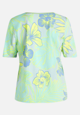 Basic Shirt mit Blumenprint / Rückseite