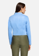 Bikerjacke mit Stehkragen / Modellfoto Rückseite