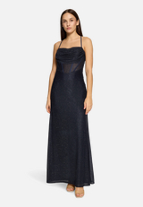 Abendkleid im Glitzer-Look / Modellfoto Vorderseite