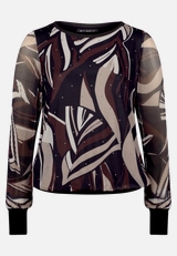Langarm-Shirt mit Plissee / Vorderseite