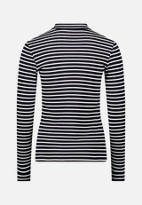 Ringelshirt mit Stehkragen / Rückseite