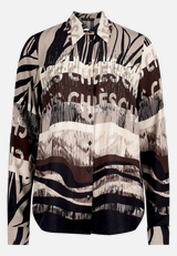 Hemdbluse mit Schmucksteinen / Vorderseite