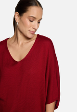 Kurzarmpullover  mit V-Ausschnitt / Detailbild