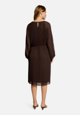 Chiffonkleid mit Rüschen / Modellfoto Rückseite