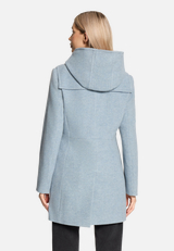 Dufflecoat mit Kapuze / Modellfoto Rückseite