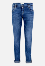 Boyfriend-Hose mit Nieten / Vorderseite