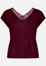 T-Shirt  mit Spitze / Vorderseite