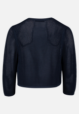 Sommer-Strickjacke mit 3/4 Arm / Rückseite