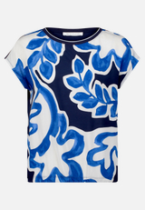 Patchwork-Shirt mit Print / Vorderseite
