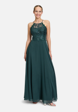 Abendkleid rückenfrei / Modellfoto Vorderseite