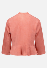 Velourslederjacke mit 3/4 Arm  / Rückseite
