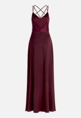 Abendkleid mit V-Ausschnitt / Rückseite