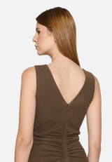 Abendkleid mit V-Ausschnitt / Detailbild
