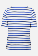 Ringelshirt mit U-Boot-Ausschnitt / Rückseite