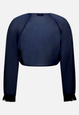 Bolero-Jacke mit gekräuseltem Ausschnitt / Rückseite