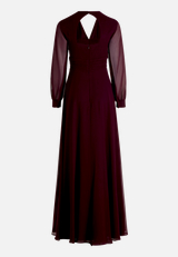 Abendkleid mit Raffung / Rückseite