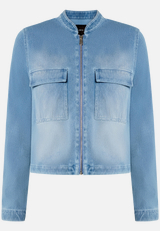 Jeansjacke mit Reißverschluss / Vorderseite