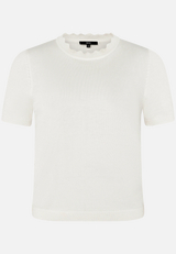 Kurzarmpullover  mit Wellensaum  / Vorderseite