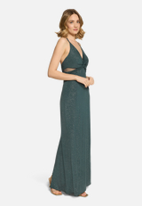 Abendkleid mit Cut-Outs / Modellfoto Vorderseite (Outfit)