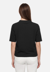 Sweatshirt mit Stehkragen / Modellfoto Rückseite