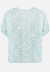 Shirt mit Blumen-Stickerei / Rückseite