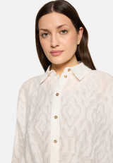 Oversize-Bluse mit Kragen / Detailbild