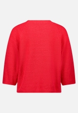 Strickpullover mit Rundhalsausschnitt / Rückseite