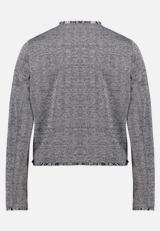 Jerseyjacke mit Fransen / Rückseite