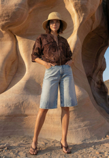 Jeans-Shorts mit Bindedetail  / Imagebild