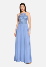 Abendkleid rückenfrei / Modellfoto Vorderseite