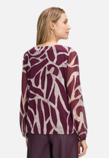 Mesh-Shirt mit Gummizug / Modellfoto Rückseite