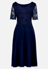 Cocktailkleid mit Spitze / Rückseite
