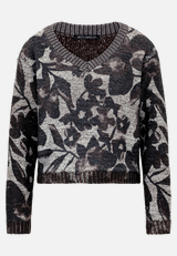 Grobstrick-Pullover mit Pailletten / Vorderseite