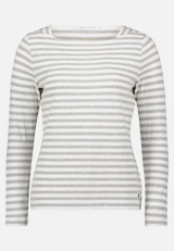 Ringelshirt mit U-Boot-Ausschnitt / Vorderseite