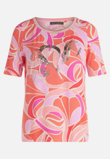 Printshirt mit Schmucksteinen / Vorderseite