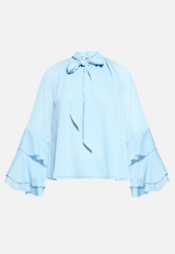 Chiffonbluse mit Volant / Vorderseite