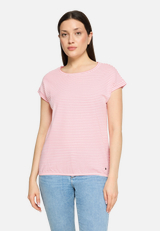 Casual-Shirt mit Gummizug / Modellfoto Vorderseite