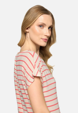 Casual-Shirt mit U-Boot-Ausschnitt / Detailbild