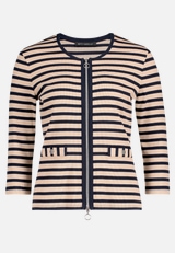 Shirtjacke mit Rippenstruktur / Vorderseite