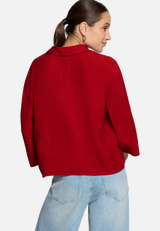Hemdbluse  3/4 Arm  / Modellfoto Rückseite