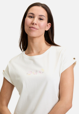 Printshirt mit Ärmelaufschlag / Detailbild