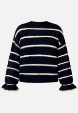 Pullover gestreift mit Wolle / Vorderseite