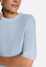 Basic-Strickpullover  kurzarm / Detailbild