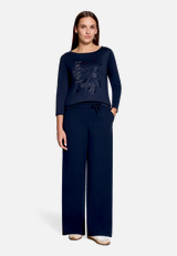Print-Shirt  3/4 Arm mit Tunnelzug / Modellfoto Vorderseite (Outfit)