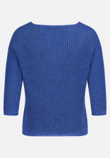 Basic-Strickpullover mit Rippenstruktur / Rückseite